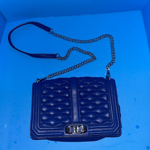 Rebecca Minkoff Bags Rebecca Minkoff Blue Love Quilted Leather Crossbody Bag Poshmark